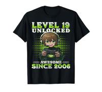 Level 19 Unlocked 19th Birthday Game Anime 19 Year Old Gifts T-Shirt