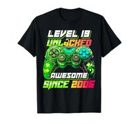 Level 19 Unlocked Awesome Since 2006 19th Birthday Gaming T-Shirt