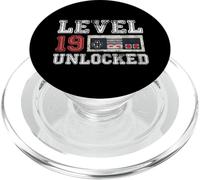 Level 19 Unlocked Vintage 19yr Old Gamer Gifts 19th Birthday PopSockets PopGrip for MagSafe