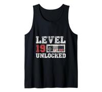 Level 19 Unlocked Vintage 19yr Old Gamer Gifts 19th Birthday Tank Top