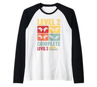 Level 2 Complete 2 Anniversary 2nd Wedding Anniversary Funny Raglan Baseball Tee