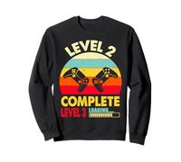 Level 2 Complete Gamer Vintage 2 Years Wedding Anniversary Sweatshirt