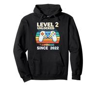Level 2 Unlocked Awesome Since 2022 Video Gamer 2th Birthday Pullover Hoodie