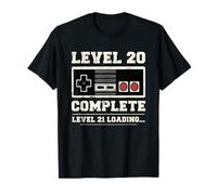 Level 20 Complete Retro Vintage 20th Birthday Gamer Gaming T-Shirt