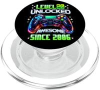 Level 20 Unlocked Awesome Since 2006 20th Birthday Gaming PopSockets PopGrip for MagSafe