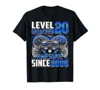 Level 20 Unlocked Awesome Since 2006 20th Birthday Gaming T-Shirt