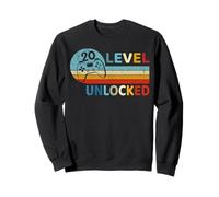 Level 20 Unlocked Video Gamer twenty Year Old 20th Birthday Sweatshirt