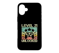 Level 21 Unlocked 21st Birthday Twenty One Years Old Case for iPhone 16 Plus