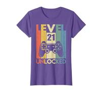 Level 21 Unlocked T-Shirt 21st Video Gamer Birthday Gift T-Shirt