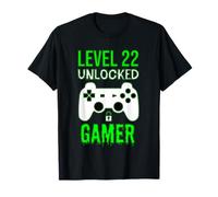 Level 22 Unlocked Gamer - Funny Gamer 22nd Birthday T-Shirt