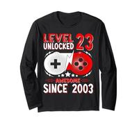 Level 23 Unlocked Birthday 23 Years Old Gifts 23rd Birthday Long Sleeve T-Shirt