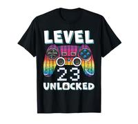 Level 23 Unlocked Funny Video Gamer 23rd Birthday Gaming T-Shirt