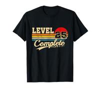 Level 25 Complete 25th Anniversary Gamer Birthday T-Shirt