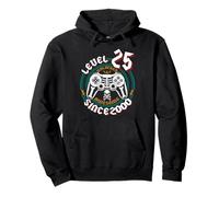 Level 25 Unlocked Awesome Since 2000, Gamer 25th Birthday Pullover Hoodie