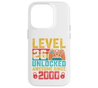 Level 26 Unlocked 26th birthday awesome since 2000 vintage Case for iPhone 14 Pro