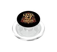 Level 27 Complete Wedding Anniversary Hearts And Rings Art PopSockets PopGrip for MagSafe