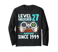 Level 27 Unlocked Birthday 27 Years Old Gifts 27th Birthday Long Sleeve T-Shirt