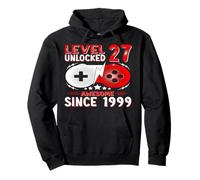 Level 27 Unlocked Birthday 27 Years Old Gifts 27th Birthday Pullover Hoodie