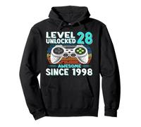 Level 28 Unlocked Birthday 28 Years Old Gifts 28th Birthday Pullover Hoodie