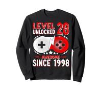 Level 28 Unlocked Birthday 28 Years Old Gifts 28th Birthday Sweatshirt