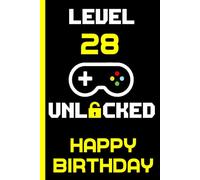 Level 28 Unlocked Happy Birthday: Born in 1997 Notebook - Journal | 28 Birthday Gift for Men & Women turning 28 Years Old