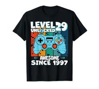 Level 29 Unlocked 29th Birthday 29 Year Old Gamer Since 1997 T-Shirt