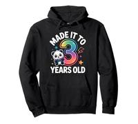 Level 3 Unlocked Funny 3rd Birthday Gaming Panda Pullover Hoodie
