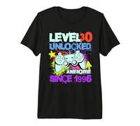 Level 30 Unlocked Awesome Since 1996 30th Birthday Men Gamer Premium T-Shirt