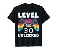 Level 30 Unlocked Funny Video Gamer 30th Birthday Gaming T-Shirt