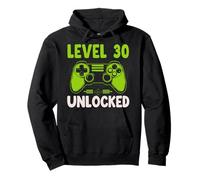 Level 30 Unlocked Gamer 30th Birthday Gaming Men Women Pullover Hoodie
