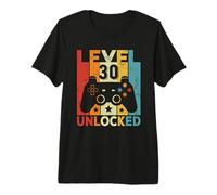 Level 30 Unlocked Gaming Controller 30th Birthday Men Women Premium T-Shirt