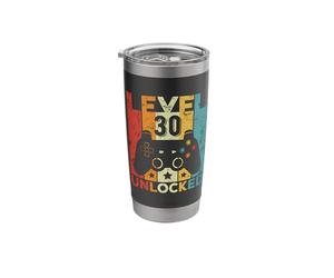 Level 30 Unlocked Gaming Controller 30th Birthday Men Women Stainless Steel Insulated Tumbler