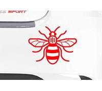 Level 33 Manchester Bee - Vinyl Decal - #WeStandTogether - Car Windows, Bodywork, Laptops, Walls (Red)
