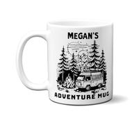 Level 33 Personalised Adventure Mug - Custom Any Name 11oz White Ceramic Cup - Campervan/RV/Caravan Coffee Mug - Dishwasher & Microwave Safe - Gift Boxed in Smash-Proof Packaging