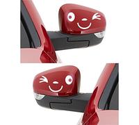 Level 33® Smiley Wink Face Vinyl Decal For Wing Mirrors - Cars, *White* (2)