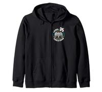 Level 35 Unlocked Awesome Since 1990, Gamer 35th Birthday Zip Hoodie