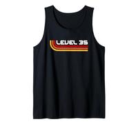 Level 35 | Vintage Gamers 35th Oldschool Aesthetic Birthday Tank Top