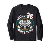 Level 36 Unlocked Awesome Since 1989, Gamer 36th Birthday Long Sleeve T-Shirt