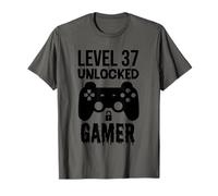 Level 37 Unlocked Gamer - Funny Gaming 37th Birthday T-Shirt