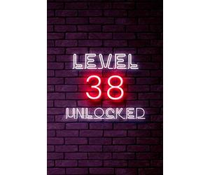 Level 38 Unlocked: Notebook, Journal, Diary | Happy Birthday Notebook Gift |Funny 30th Birthday Gift For Gamer | Great Birthday Present For Retro Gamers And A Notebook For Video Game Lover.