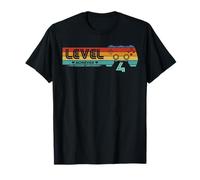 Level 4 Achieved 4th Wedding Anniversary Gamer Retro T-Shirt
