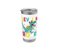 Level 4 Hear Me Roar Dinosaur 4th Grade Squad Back to School Stainless Steel Insulated Tumbler