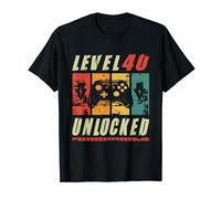 Level 40 Unlocked Gamer Turning 40th Birthday T-Shirt