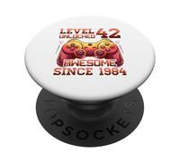 Level 42 Unlocked Awesome Since 1984 42 years old Birthday PopSockets Adhesive PopGrip