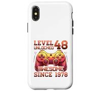 Level 48 Unlocked Awesome Since 1978 48 years old Birthday Case for iPhone X/XS