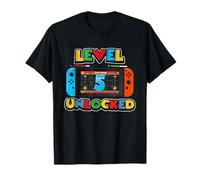 Level 5 Unlocked 5th Birthday Boys Video Gamer 5 Year Old T-Shirt