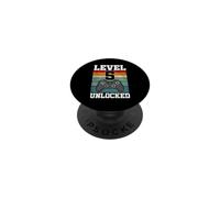 Level 5 Unlocked Funny 5 year Old Video Gamer 5th Birthday PopSockets Adhesive PopGrip