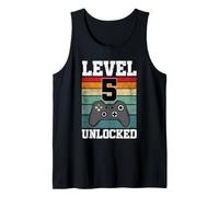 Level 5 Unlocked Funny 5 Year Old Video Gamer 5th Birthday Tank Top
