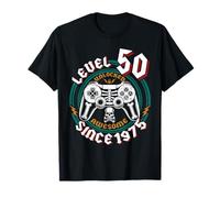 Level 50 Unlocked Awesome Since 1975, Gamer 50th Birthday T-Shirt
