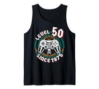 Level 50 Unlocked Awesome Since 1975, Gamer 50th Birthday Tank Top